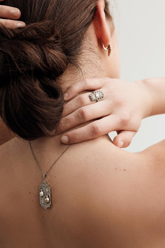 Art Deco Diamond Dinner Ring