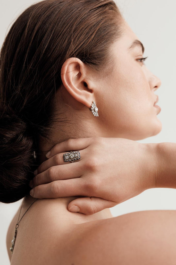 Art Deco Diamond Dinner Ring