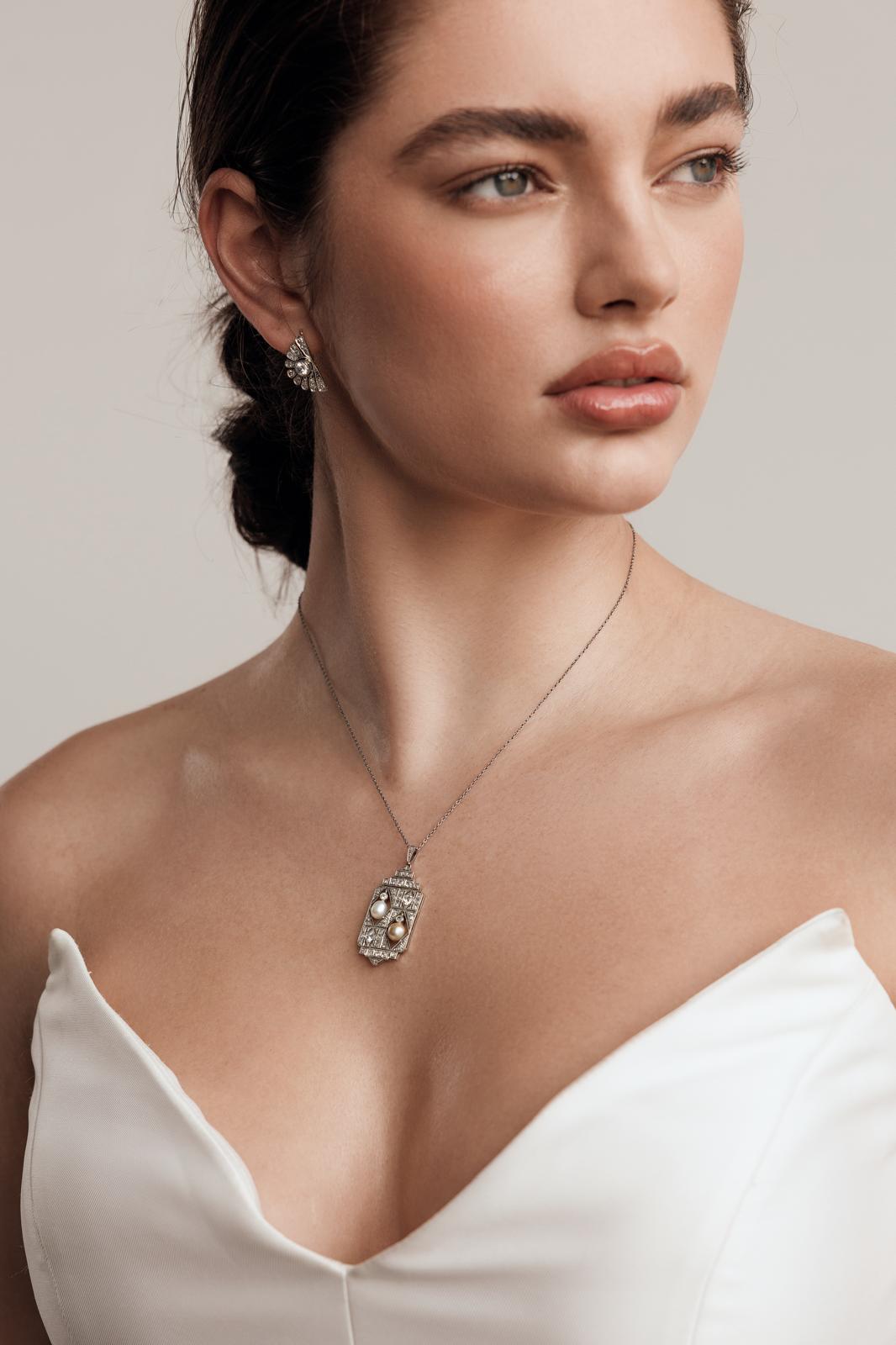 Art Deco Diamond Earrings