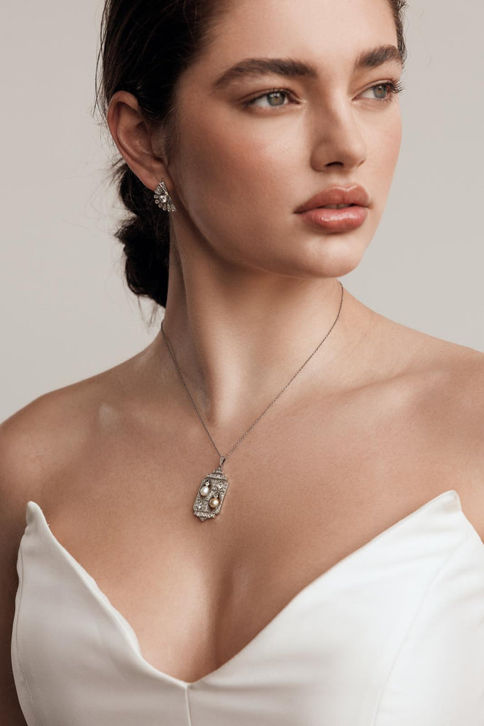 Art Deco Diamond Earrings