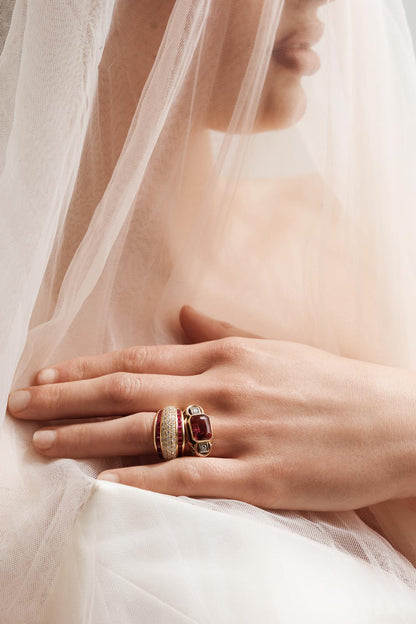 Mid Century Tourmaline Ring