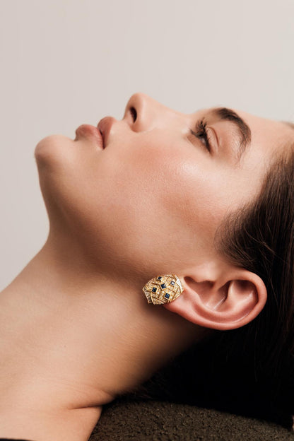 Mid Century Sapphire Earrings