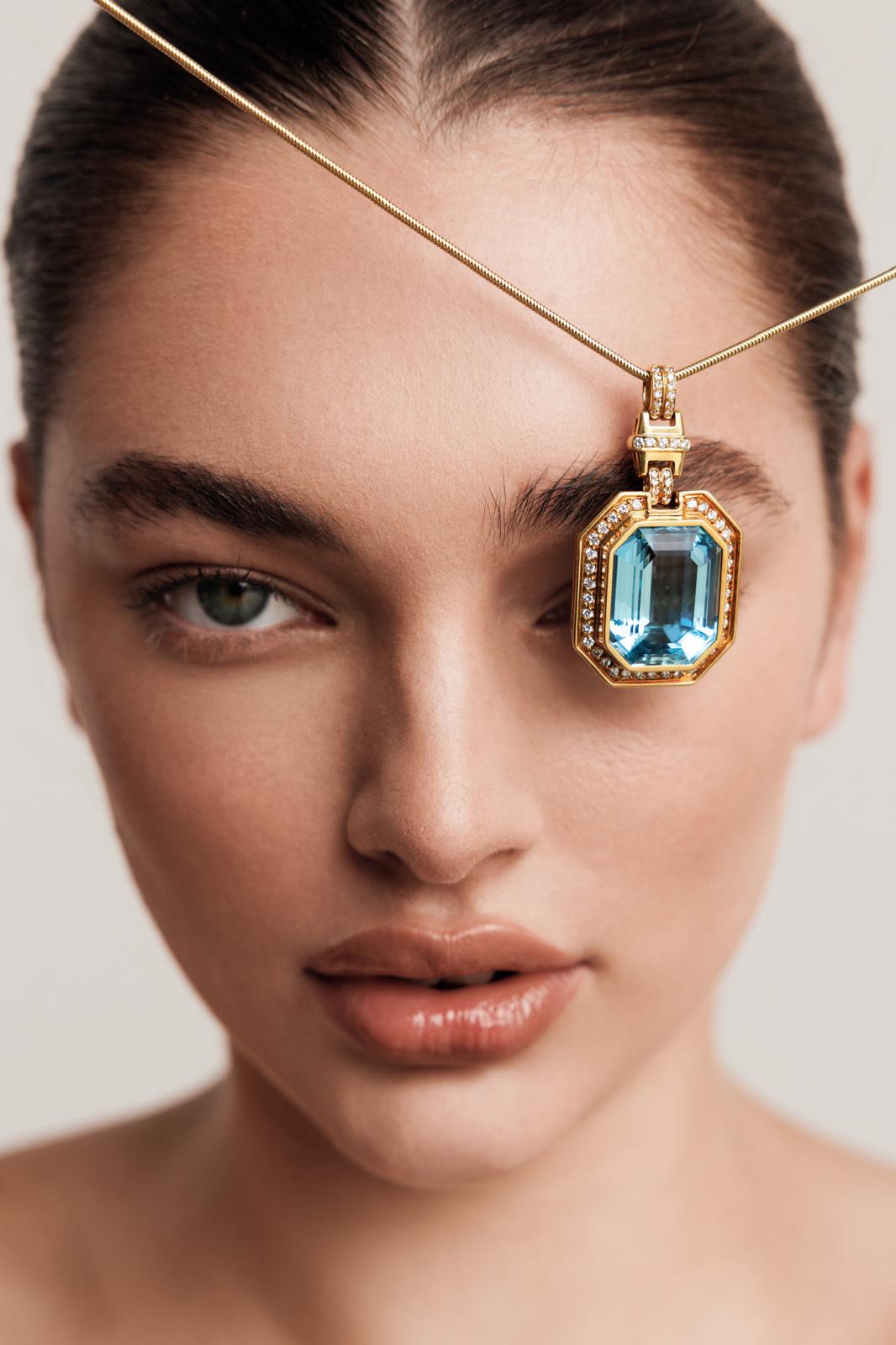 Santa Maria Vintage Aquamarine Pendant