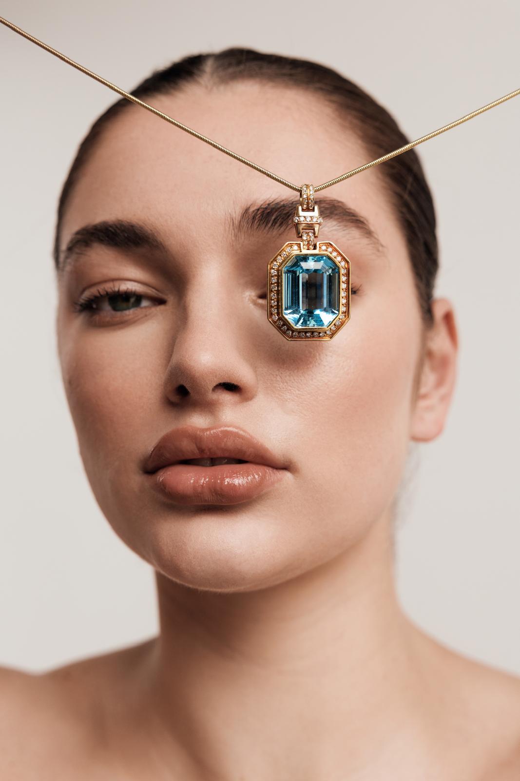 Santa Maria Vintage Aquamarine Pendant