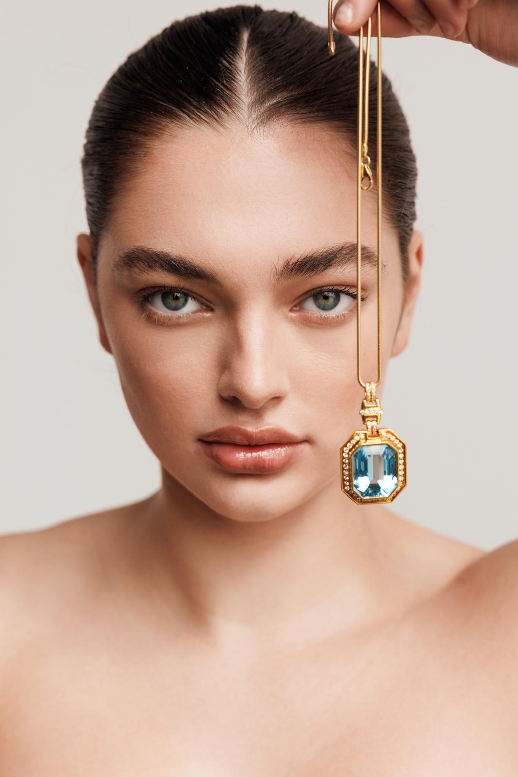 Santa Maria Vintage Aquamarine Pendant