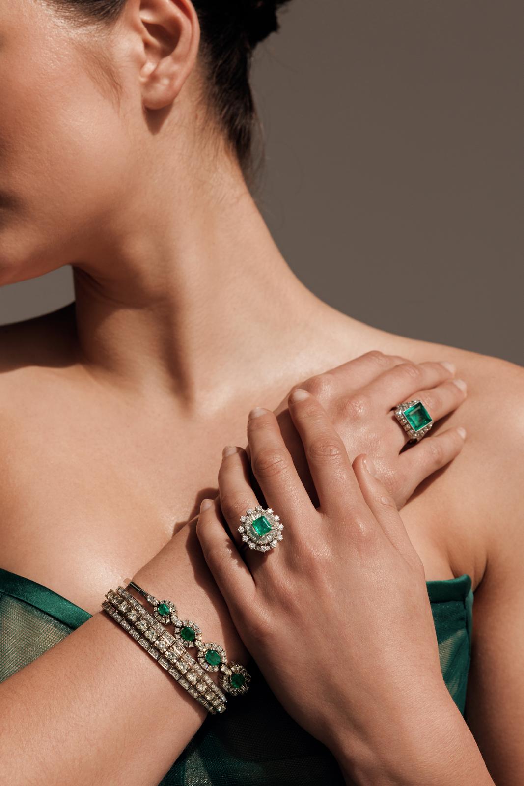 Mid Century Emerald Ring