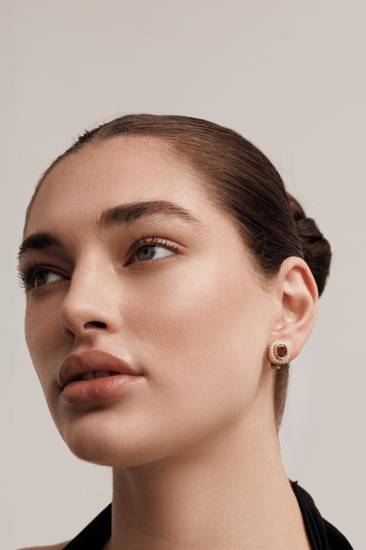 Vintage Cartier Ruby Studs