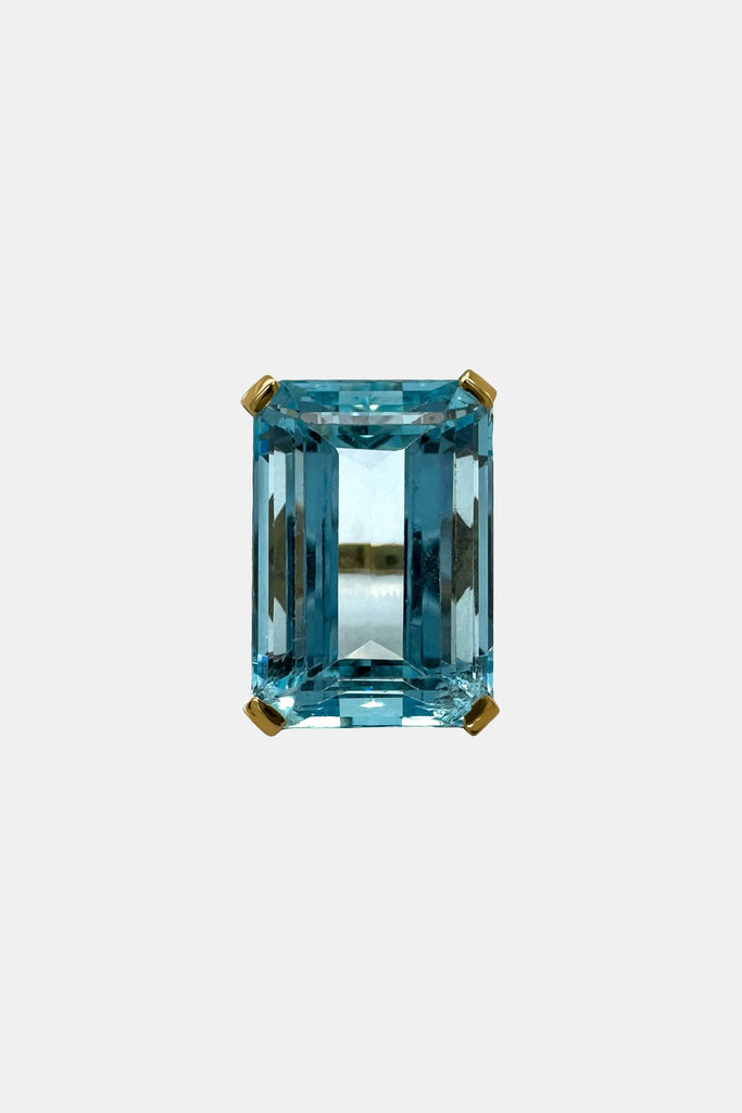Mid Century Aquamarine Ring
