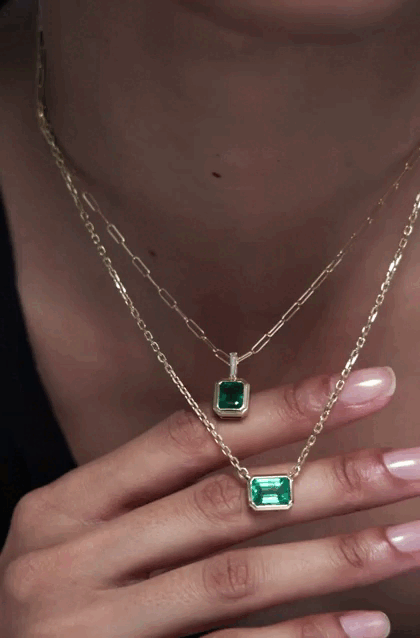 Emerald Bezel Pendant