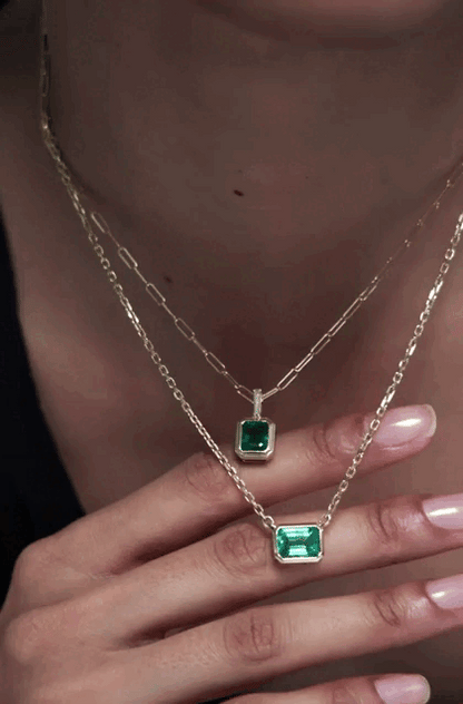 Emerald Bezel Pendant