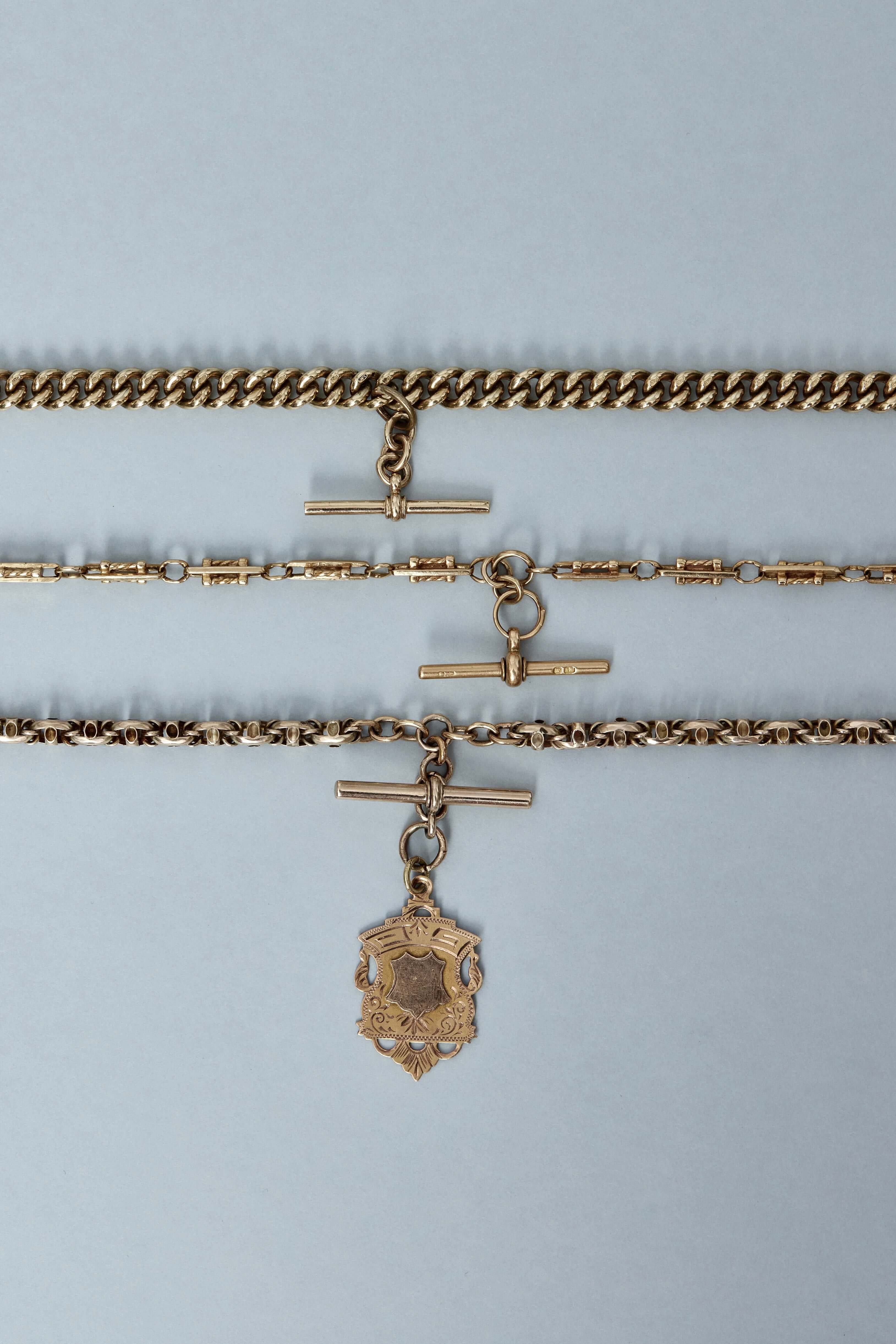 Victorian Fob Shield Necklace