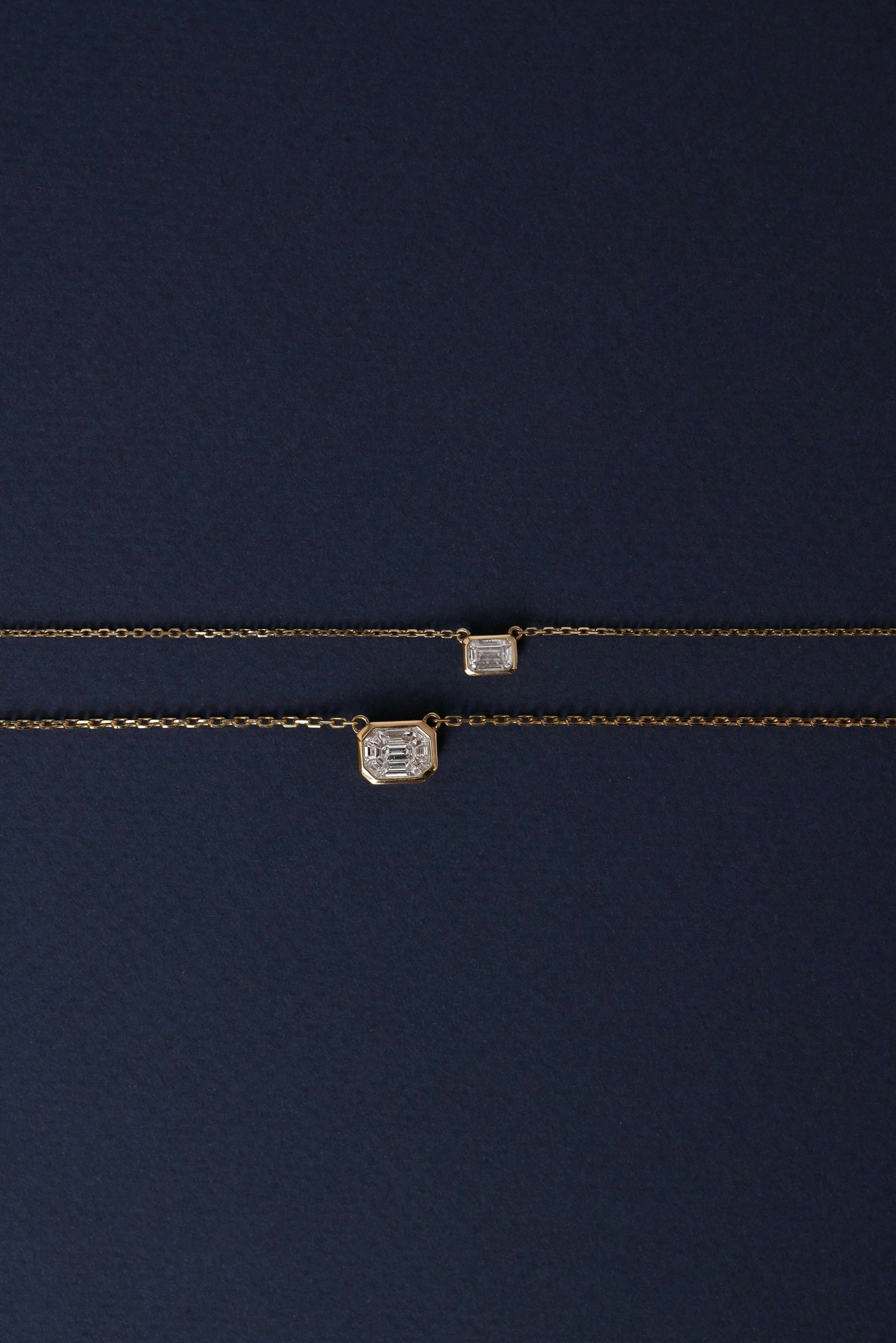 Diamond East West Mystere Necklace