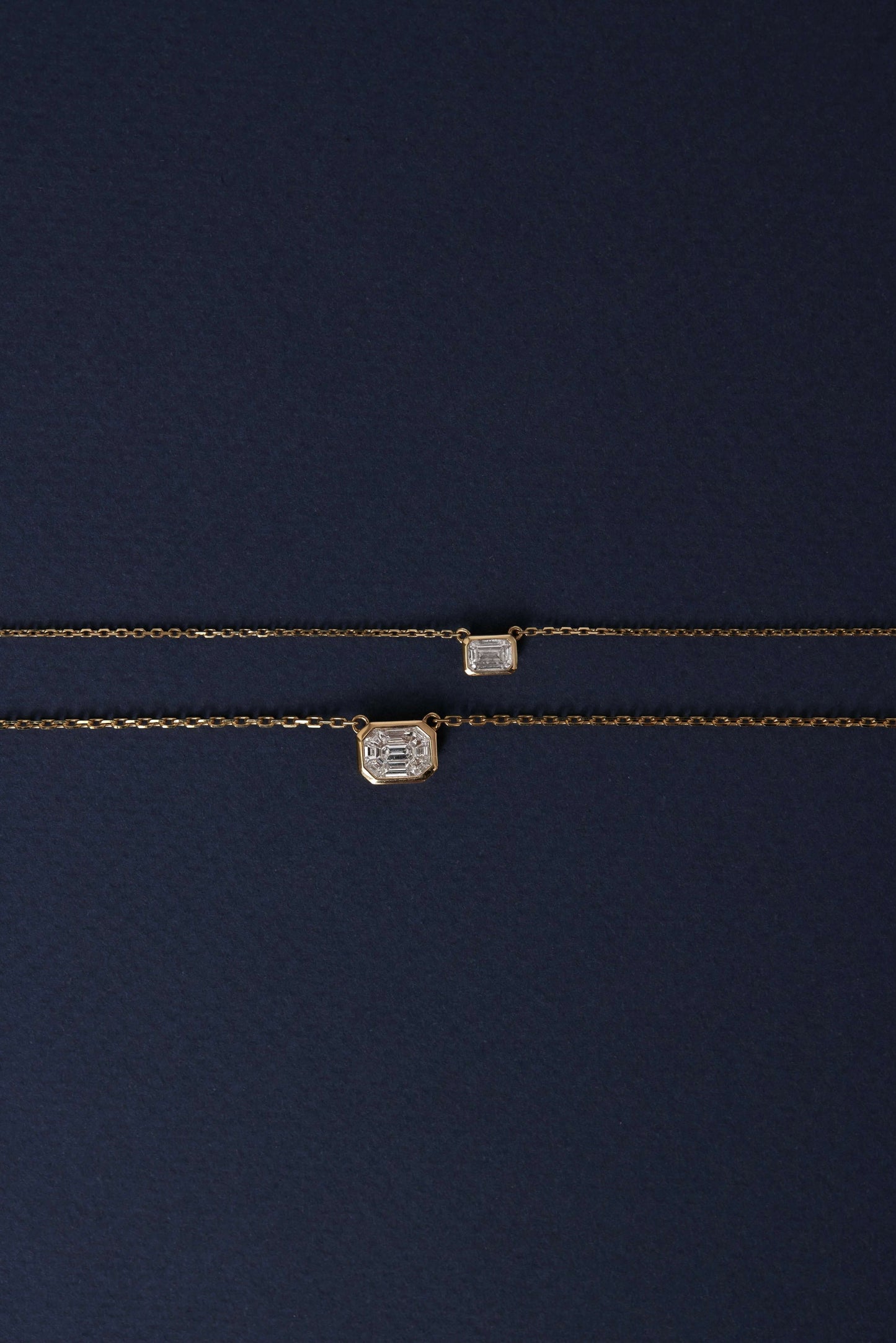 Diamond East West Deco Necklace