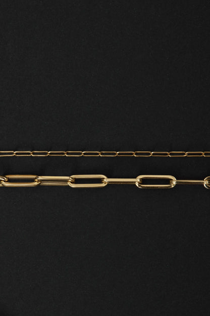 Mini Paper Clip Gold Chain