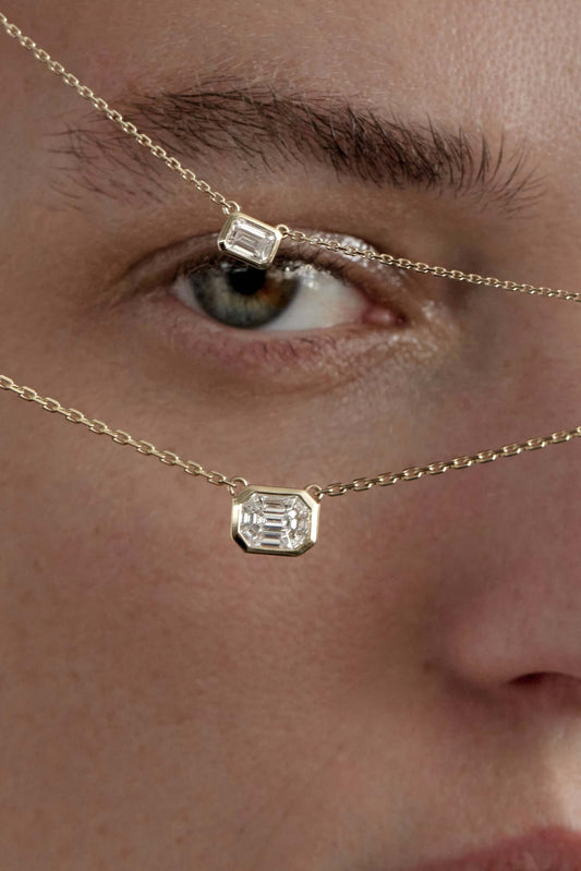 Diamond East-West Mystere Necklace