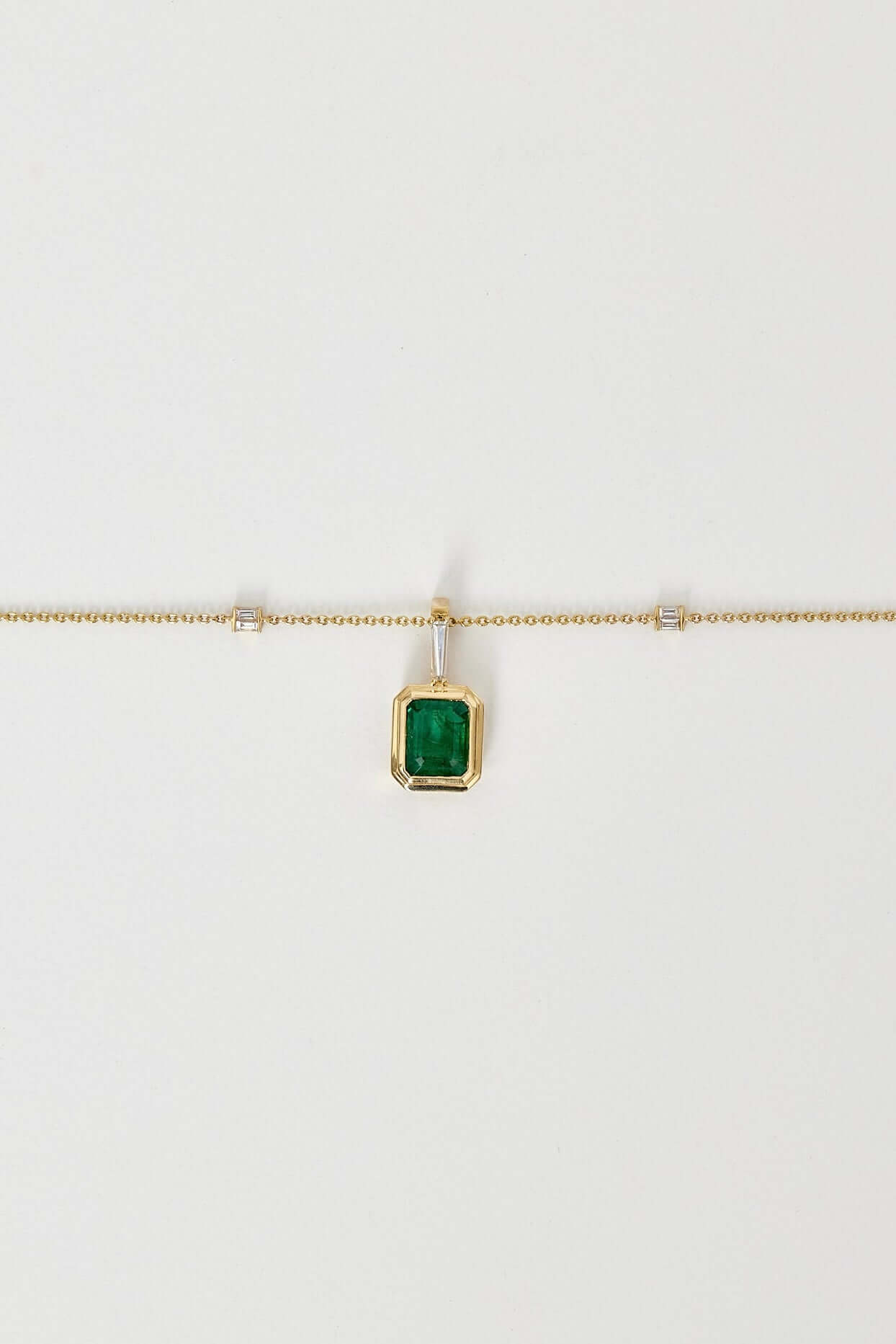 Emerald Deco Pendant