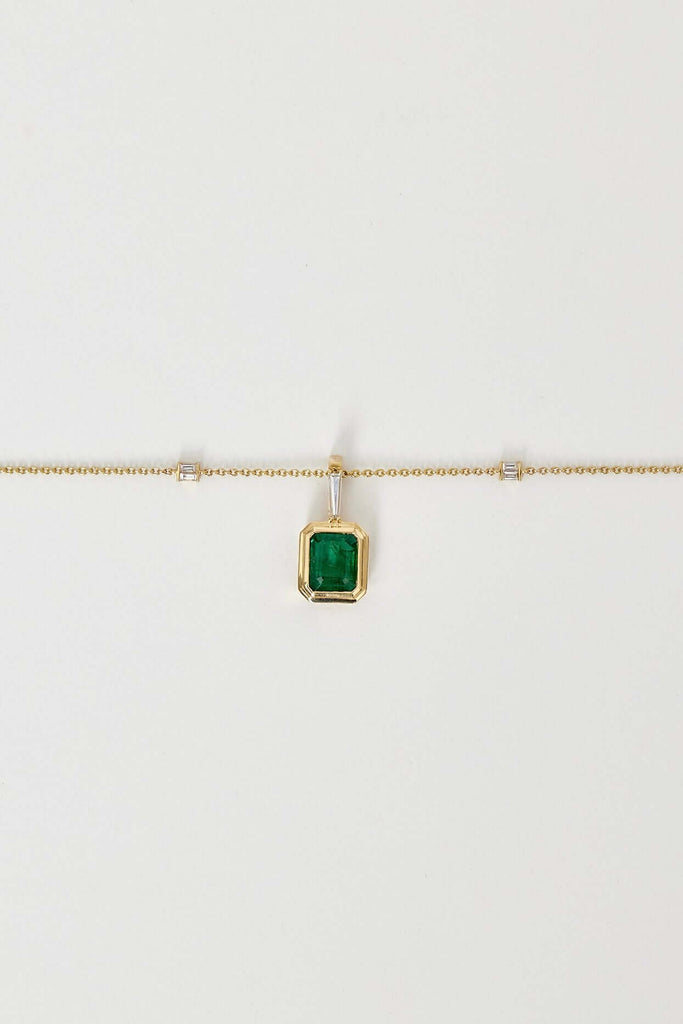 Emerald Bezel Pendant