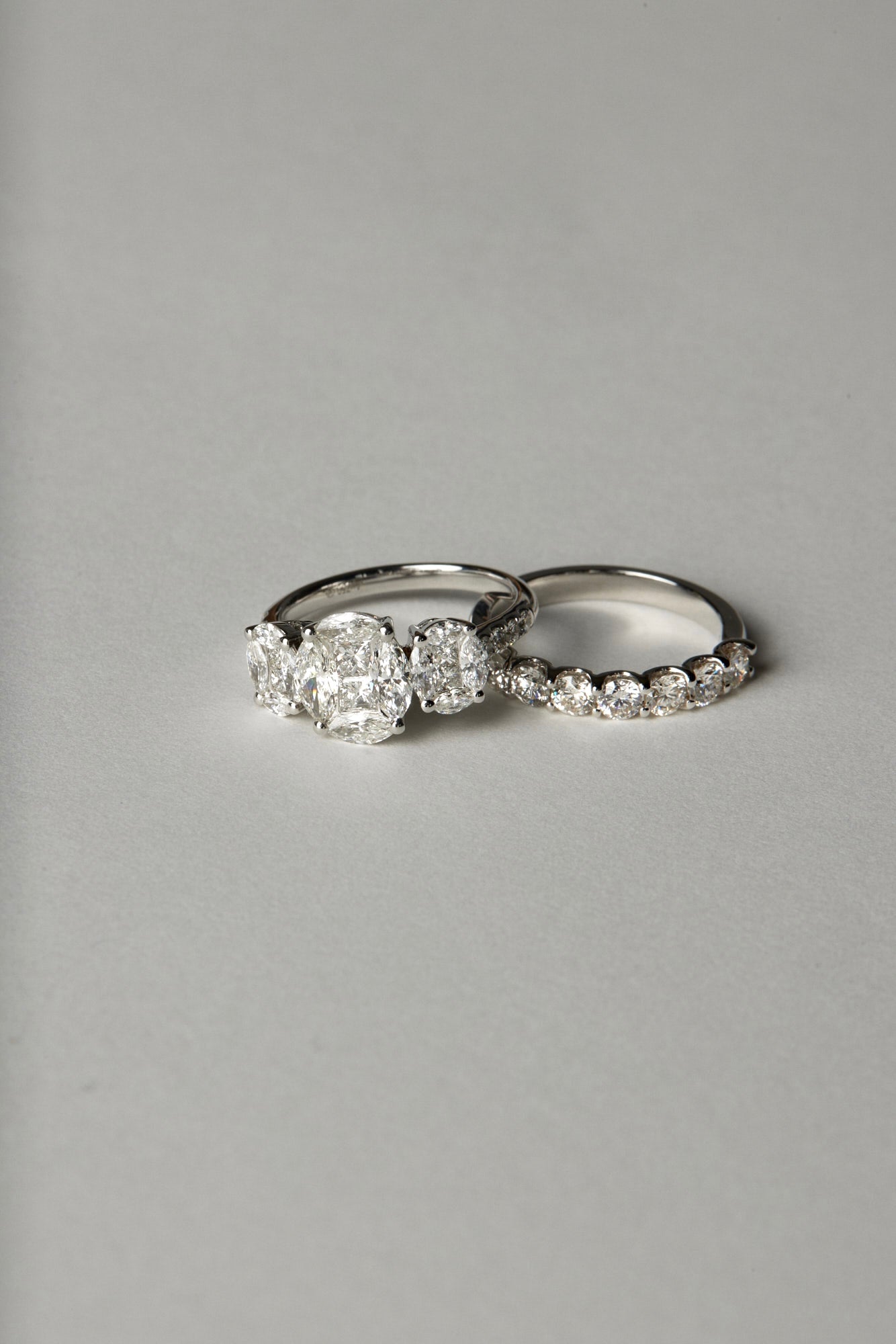 Mystere Diamond Oval Trilogy Ring