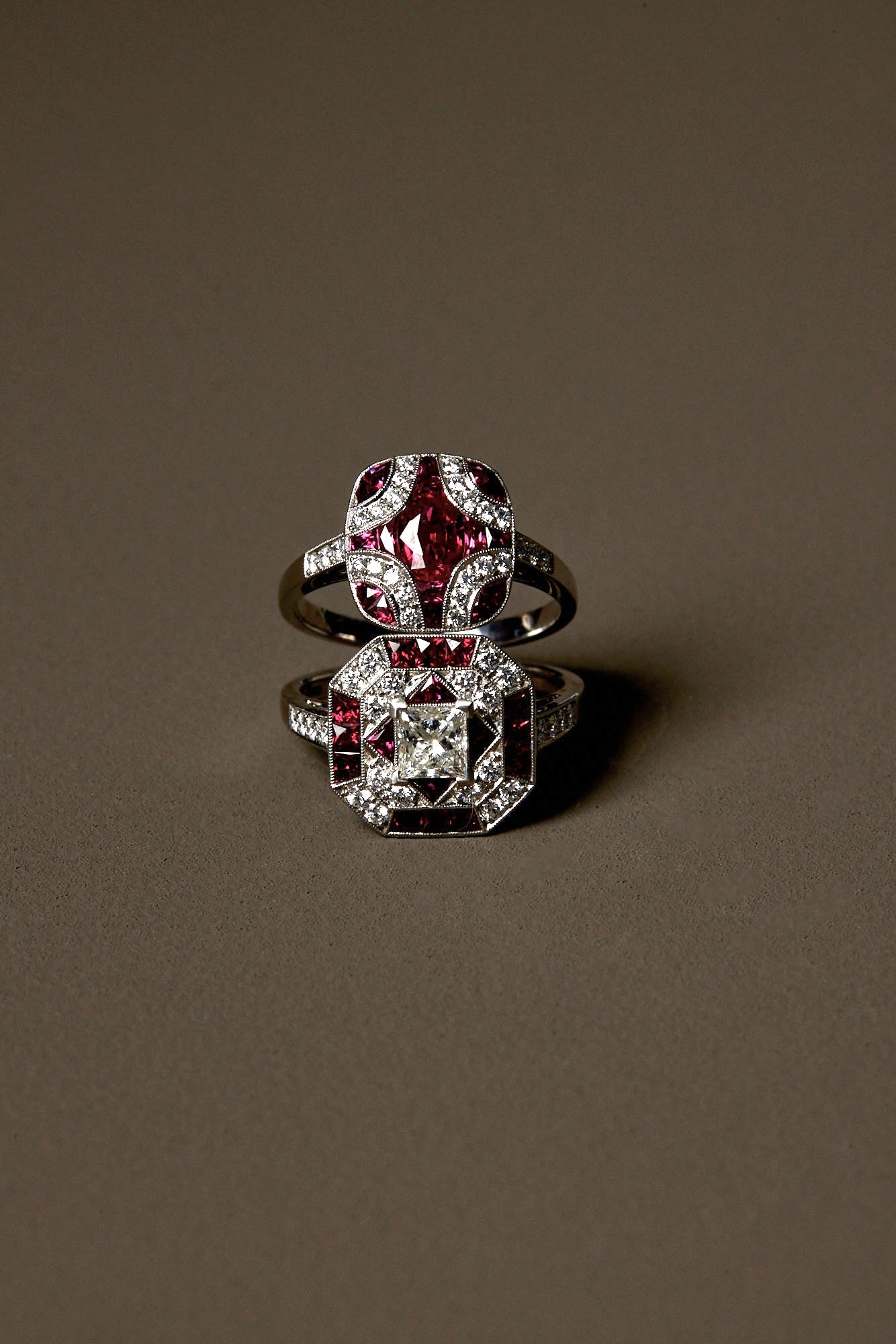 Ruby Oval Deco Ring