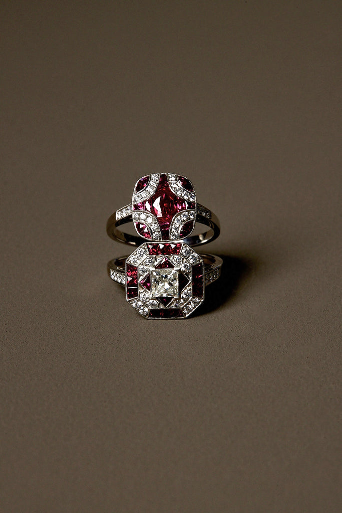 Scalloped Art Deco Design Ring