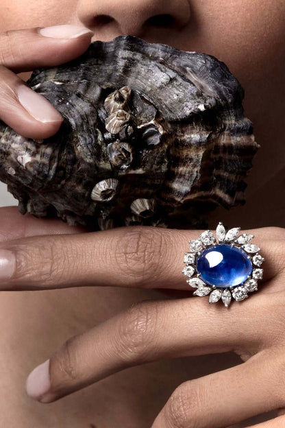 Sapphire Cabochon Ring